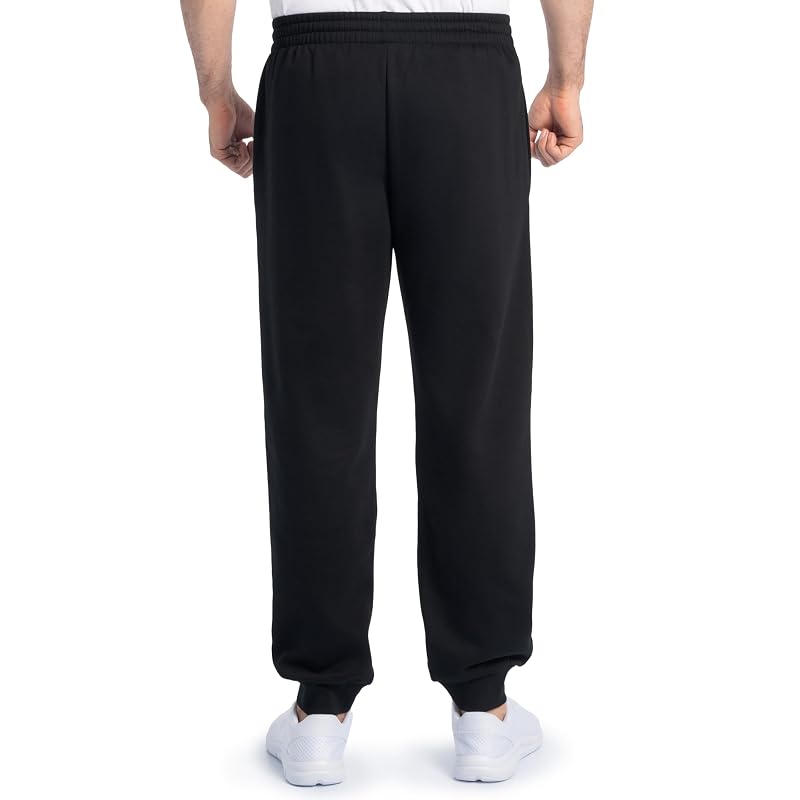 Fruit of the Loom EverSoft Fleece Joggers with Pockets – Black, XX-Large