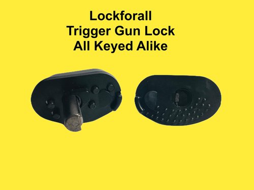 Lockforall Gun Trigger Lock with Keys, Keyed Alike Universal Trigger Gun Locks Easy-Carry 1 Key Lock for BB Gun, Rifles, Shotgun, Handgun, Pistol(Black*2)