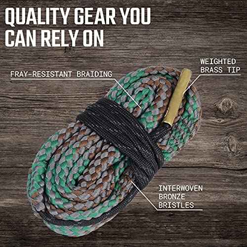 Ultimate Rifle Build Gun Snake for .223 5.56mm/.22/9mm/.380/12 GA/.30/.308/.44 Cal and More | Compact Gun Cleaner Rope