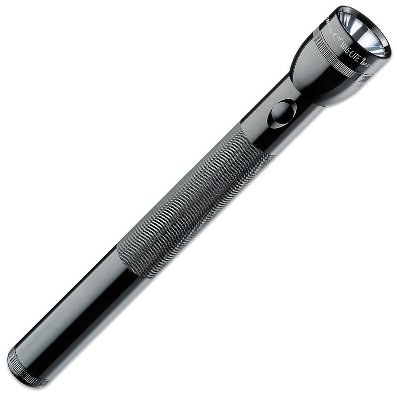 Maglite S4D015 Heavy-Duty 4-Cell D-Cell Flashlight in Display Box, Black
