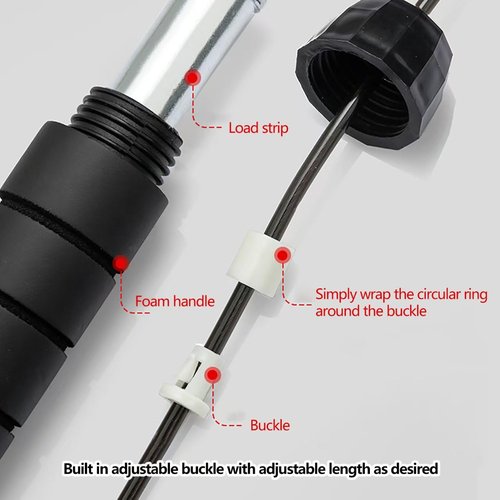 SZMKE Jump rope, indoor and outdoor equipment, suitable for students, men and women, and all age groups. Sports magic wand, adjustable length, easy to carry.