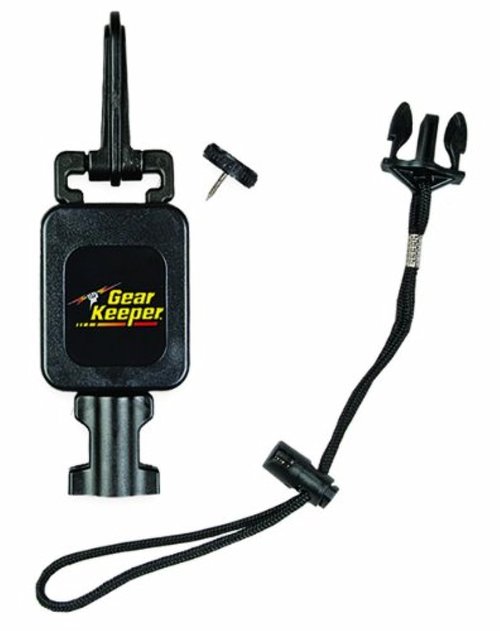 Gear Keeper Wadding Staff Tether Retractor - Fishing Accessories With Snap Clip And Threaded Stud Mount, QC-II Split Ring & Lanyard Loop - Heavy-Duty Fishing Tools - Made in USA
