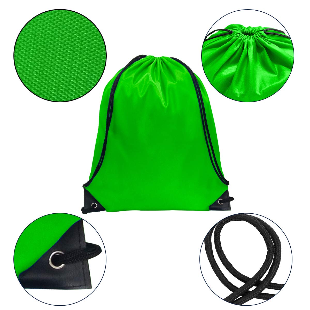 GoodtoU Drawstring Bags, Drawstring Backpacks Bulk Nylon Backpack Draw String Back Bag Cinch Sack Drawstring Gym Bag String Backpack for Sport, Traveling, Team (40Pcs, Orange)