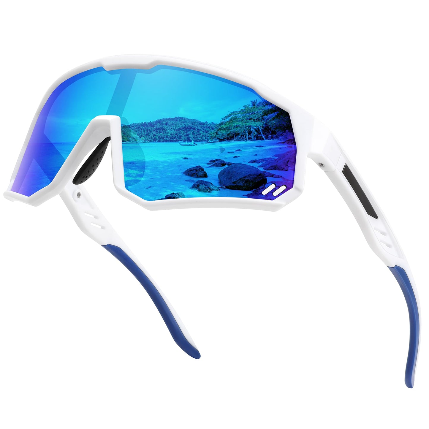 Ofwin Polarized Sports Sunglasses for Men Women Wrap Around Cycling Running Sun Glasses UV400 Protection