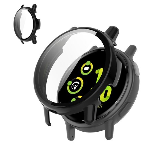 Kimiyaki for Garmin vivoactive 5 Screen Protector Case [Full Coverage], Hard PC Bumper All-Around Protective Accessories for Garmin vivoactive 5 Built-in Tempered Glass Film