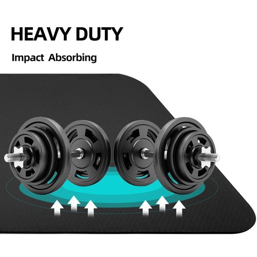 Protective Treadmill & Stationary Bike Mat - Waterproof, Suitable for Hardwood & Carpet, Ideal for Exercise & Jump Rope Use (Small - 47.3" x 23.6")