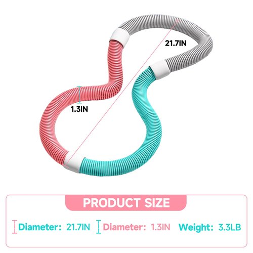 Foldable Fitness Hula Hoop with no Waist Damage Spring Design, Suitable for Adult Hula Hoop for Families and Travel