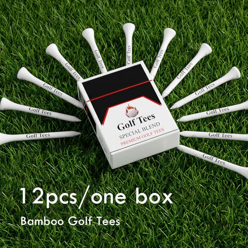 24PCS Vintage-Style Bamboo Golf Tees - 3.25 Inch Professional Golf Accessories