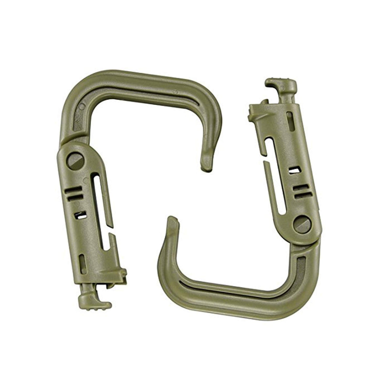 BOOSTEADY 10 Pack Multipurpose D-Ring Grimlock Locking for Molle Webbing with Zippered Pouch