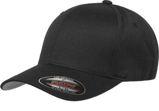 Flexfit 6277 Wooly Combed Twill Cap Black