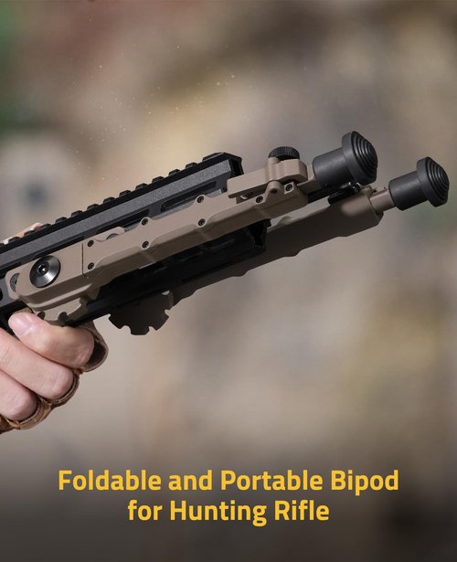 CVLIFE Lightweight Rifle Bipod for M-Rail 7.5-9 Inches Adjustable Bipod for Hunting and Shooting (Flat Dark Earth, 7.5-9 Inches)