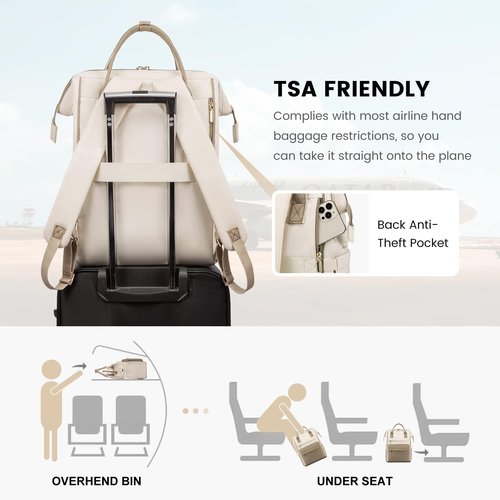 LOVEVOOK Laptop Backpack for Women,15.6 Inch Work Teacher Nurse Bag,Business Computer Backpack Purse with USB Port,Stylish Casual Daypack for Travel