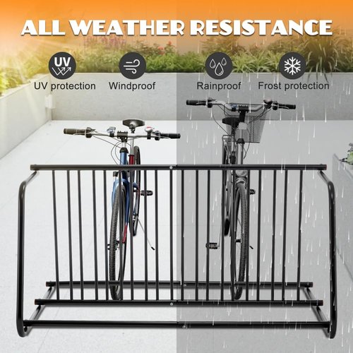 ZHZXWKK 10 - Bike Floor Bike Rack,Metal Double - Sided Grid Bicycle Floor Storage Solution, Sleek Freestanding Bike Organizer for Garages, Streets, Storefronts & Schools
