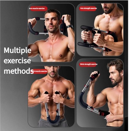 WNOEY Twister Arm Exerciser,Adjustable Spring Workout Bar, Forearm Triceps Chest Enhanced Exercise Strengthener,Portable Home Fitness Equipment
