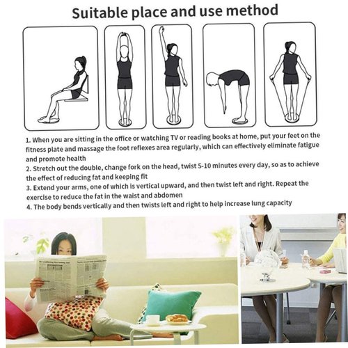 Twist Board for Exercise 9.6 Inch Large Non-slip Safety Wobble Board Waist Twisting Disc Ab Workout Equipment for Women Men Slimming and Strengthening Abdominal & Stomach Exercise Equipment At Home