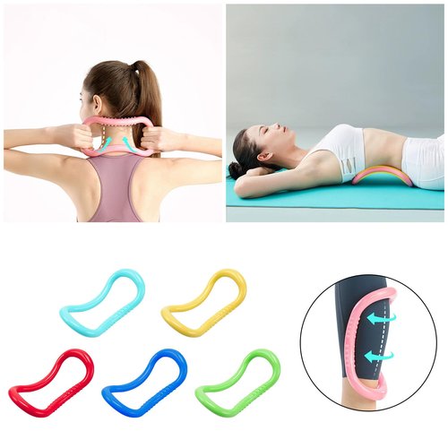 Yoga Ring, Yoga Ring for Leg Calves, Fitness Circle, Pilates Circle Stretch Resistance Training Support Massage, Resistance Support Tool Calf Massage