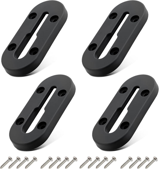 Kayak Track Mount, Kayak Rail Track Mount, Kayak Gear Track Accessories, Kayak Low Profile Track for Fishing Rod Holder, Cup Holder, Paddle Holders, Anchor Cleats (4 in, 4 Holes, 4 Pieces)