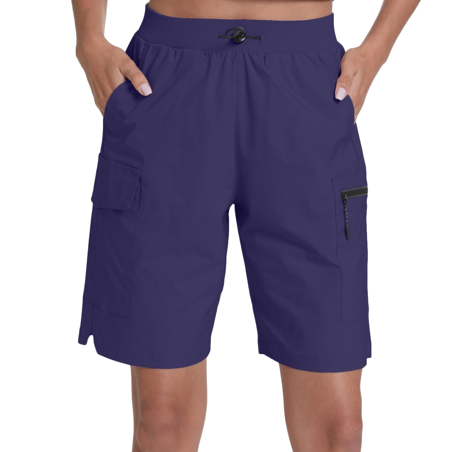 zsenoxaxi Women's Hiking Cargo Shorts Quick Dry Lightweight Shorts for Travel Athletic Golf Casual(Twilight,XL)
