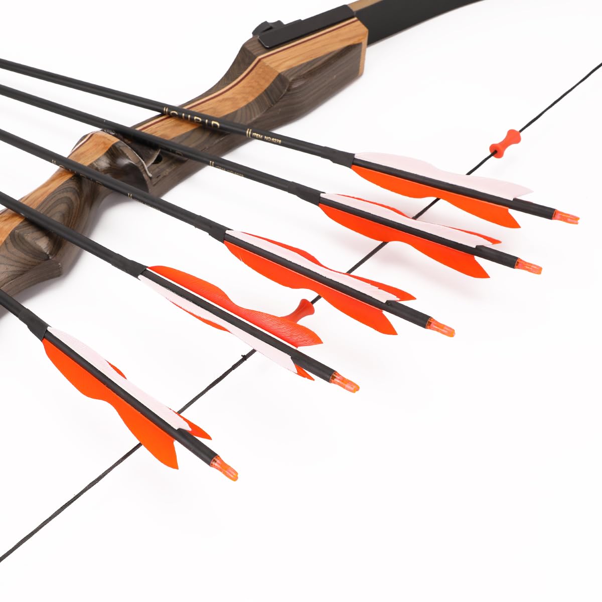 31" Carbon Hunting Arrows Archery Target Practice Arrows with 5" Turkey Feathers Spine 500 for Recurve Bow and Compound Bow(Pack of 12) (7.8MM Orange)