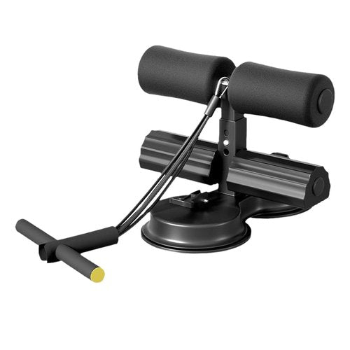 Sit-up Assistant Bar with Resistance Band, Abdominal Core Training Sit Up Foot Holder, Compact Sit up Exercise Equipment Foot Holder with Double Suction, Situp Bar Assistance for Ab Workouts, Sit-Ups & Core Exercises, Portable Device Home Gym Exercise Equ