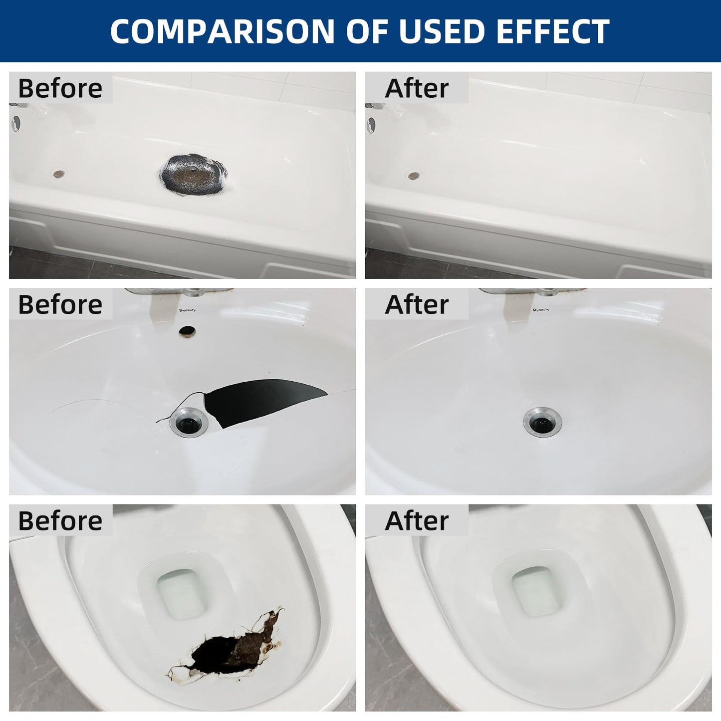 Tub and Shower Repair Kit White, Fiberglass Tub and Porcelain Repair Kit, Acrylic, Enamel, Ceramics Tile Toilet and Sink Repair Kit, Repair cracks, fragments, holes and pits, Bathtub Repair Kit White