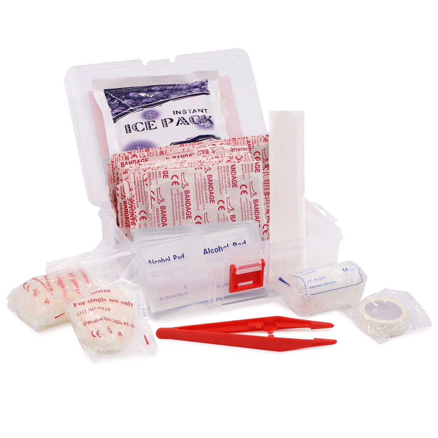 DMI 175-Piece First Aid Kit for Minor Injuries, Cuts and Scrapes, All-Purpose, Portable and Convenient, Includes Bandages, Injury Treatment, Dressings, and Instruments, HSA & FSA Eligible