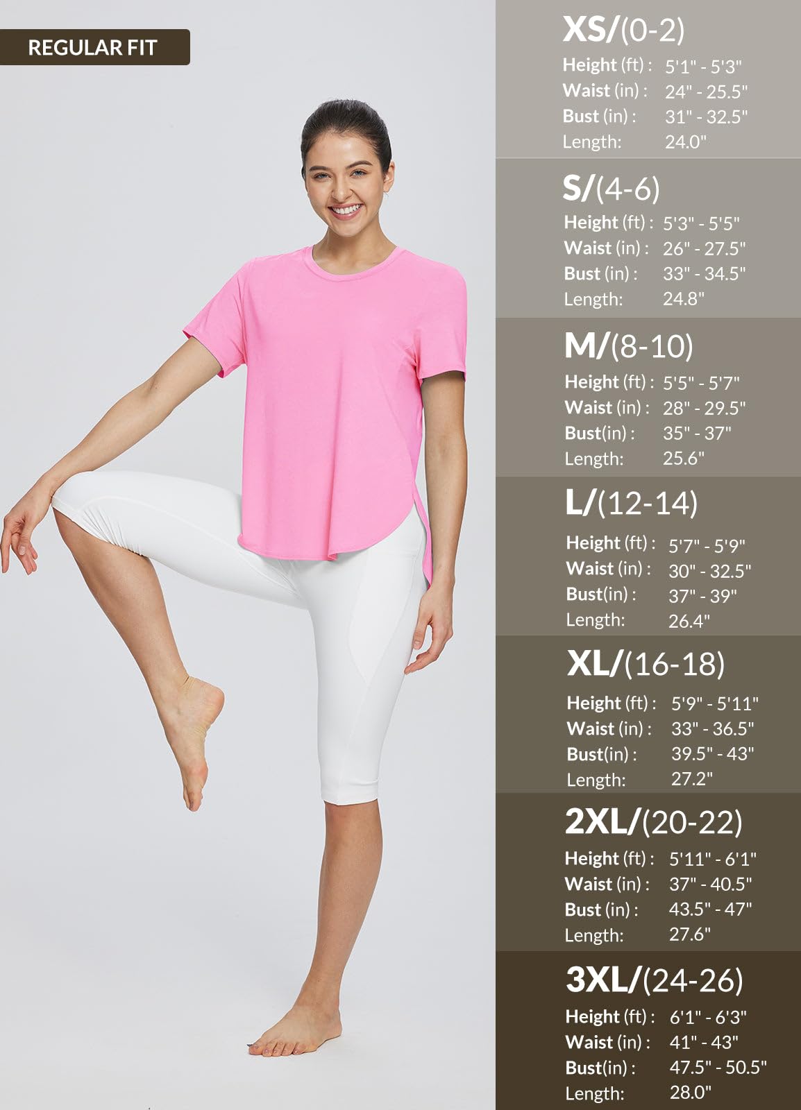 baleaf Women's Workout Shirts Short Sleeve Athletic Tops Lightweight Loose Fit for Running Exercise Yoga T-Shirts Pink L