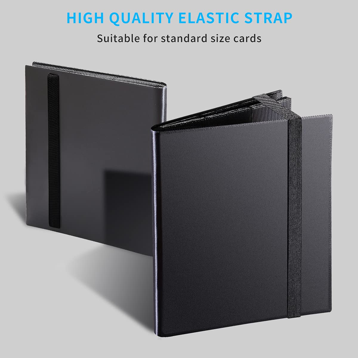 JIQEZNL Card Binder, 360 Pockets Upgraded Trading Card Binders, Cards Collection Binder 9 Pocket, Side Loading Yugioh Binder Book Holder for MTG, TCG, Sport, Football, Baseball Collector Cards - Black