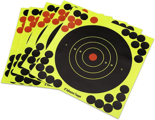 100 Pcs 8" Self Adhesive Splatter & Reactive Shooting Targets for Gun-Pistol-Rifle-Airsoft-Pellet Gun- Air Rifle (100 pcs)