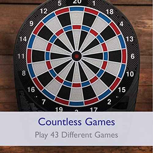 Viper 787 Electronic Dartboard, Ultra Thin Spider For Increased Scoring Area, Free Floating Segments, Locking Segment Holes For Fewer Bounceouts, Automatic Scoring