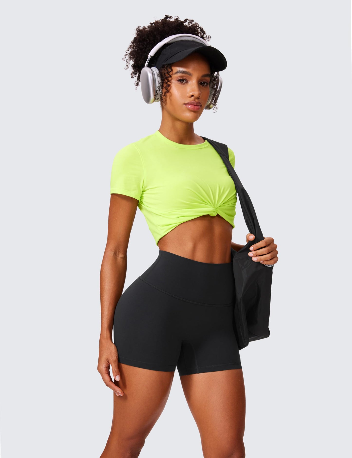 CRZ YOGA Secretsculpt Biker Shorts 4" Black Medium