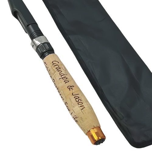 Personalized Fishing Pole Gifts, Custom Engraved Fishing Rod,Compact Spinning Rod for Freshwater, Saltwate, 6ft Carbon Fiber Travel Rod (51cm)