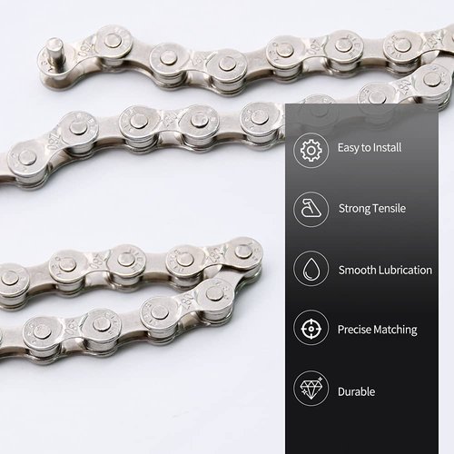 Single/6/7/8/9/10/11/12 Speed Bike Chain, Bike Chain for Road Mountain Racing Cycling(6/7/8 Speed Chan, 1 Set)