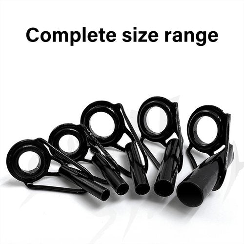 8Pcs/pack Fishing Rod Ceramic Guides Rings Set 8 Size 6mm 8mm Outer Diameter Replacement Fishing Rod Eye Replacements