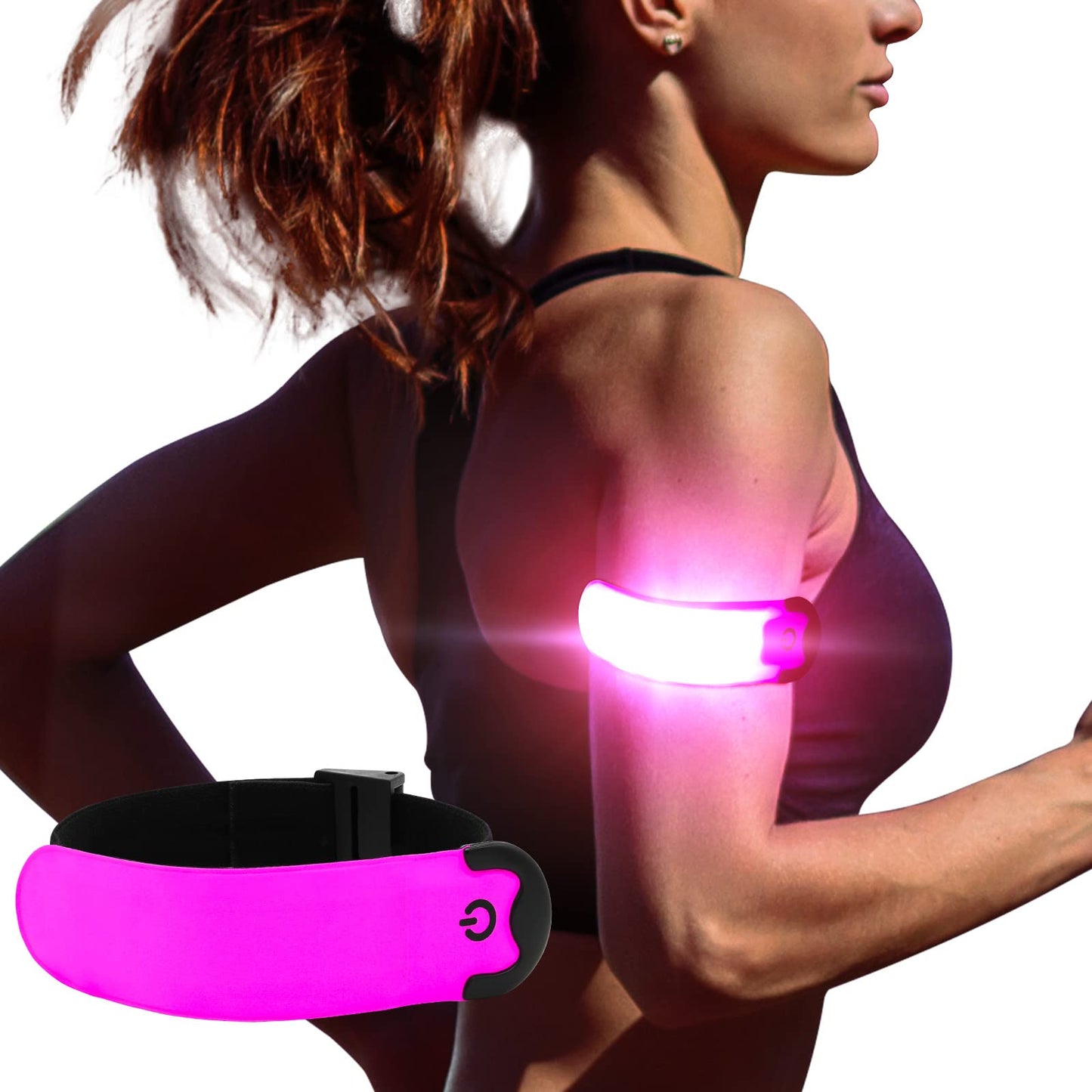 KOSKILL LED Armband Running USB Rechargeable(2 Pack), High Visibility Wristband for Runners, Joggers, Pet Owners, Cyclists, Adjustable Waterproof Reflective Bracelets for Night Running, Walking