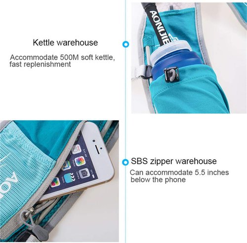 Win.Deeper 5L Lightweight Running Backpack Outdoor Sports Trail Racing Marathon Hiking Fitness Bag Hydration Vest Pack (Black + 500ML Water Bottle)