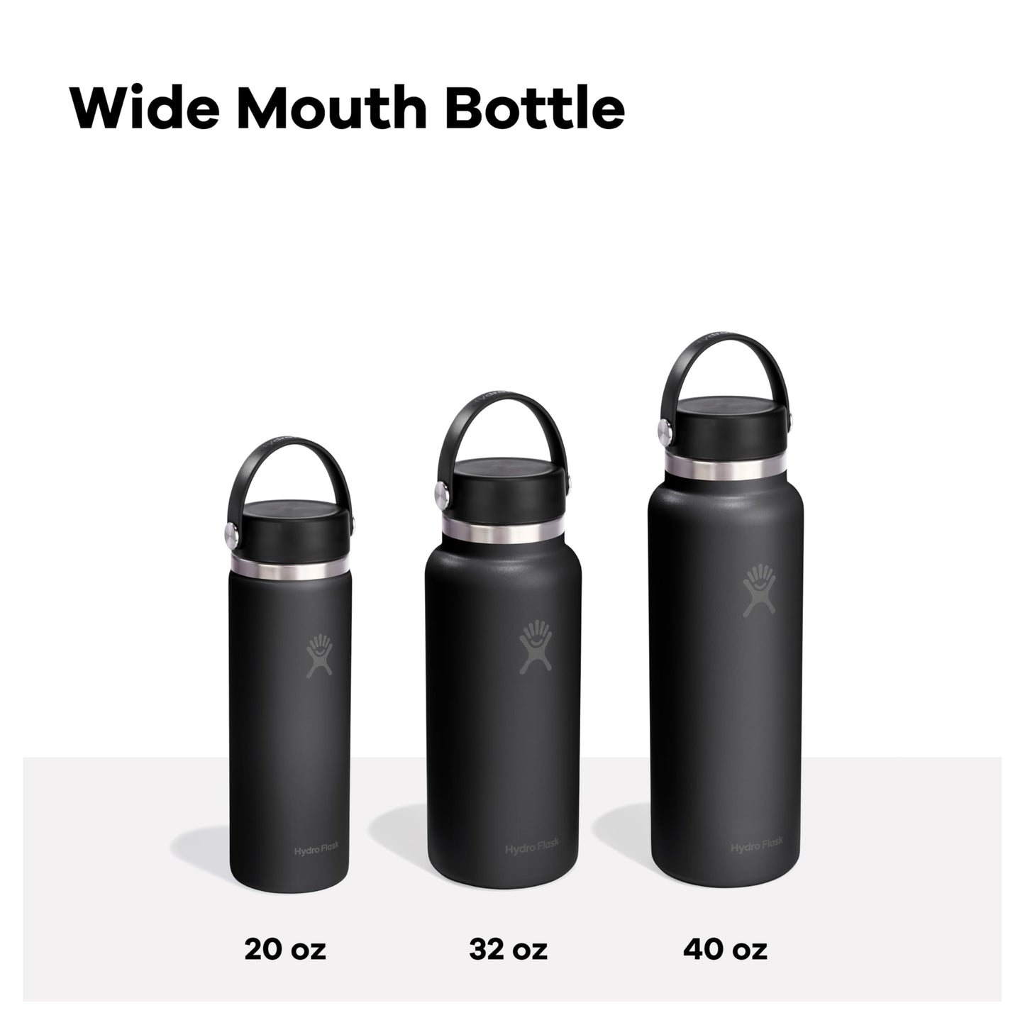 Hydro Flask Travel Water Bottle - Insulated Stainless Steel - Wide Straw Lid, Non Spill, Leakproof in 32 Oz Tonal White