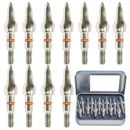 Field Points arrowheads 100 Grains Archery Field Points, 5/16" Stainless Steel Screw in Archery Field Tips and Broadheads (1 Dozen 12 PCS)