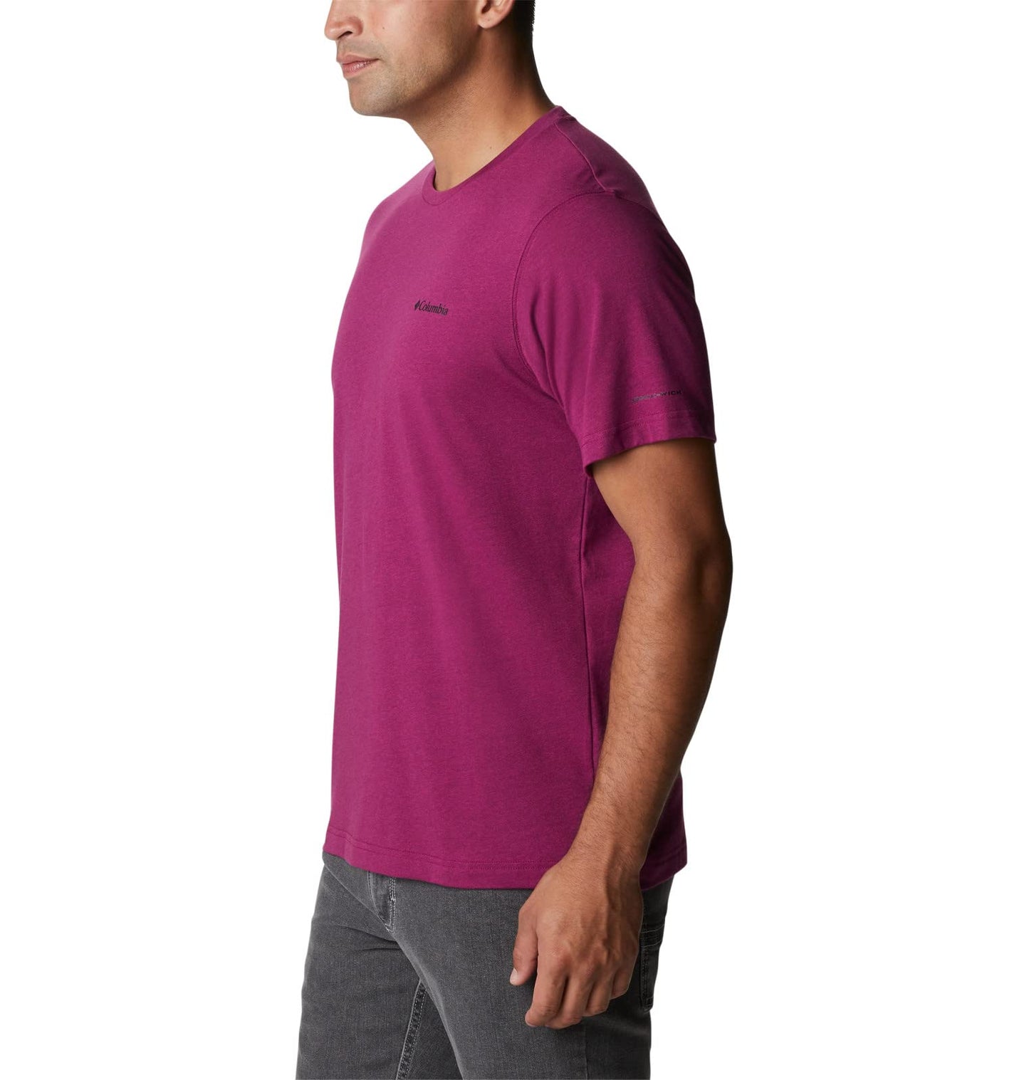 Columbia Men's Thistletown Hills Short Sleeve, Red Onion Heather, 6X Big