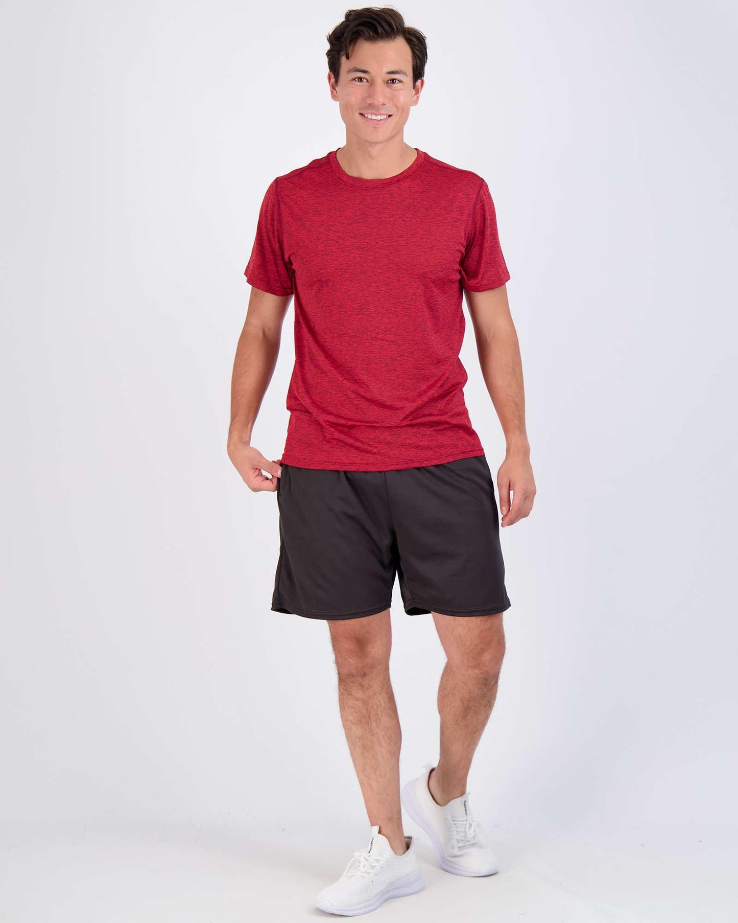 Real Essentials 5 Pack: Men's Dry-Fit Short Sleeve Crew Neck T Shirts Fitness Running Gym Workout Cool Exercise Athletic Tee, Set 10, 3X-Large