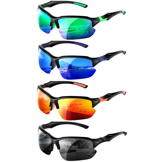 GGSTDDUP 4 PACK Polarized Sport Sunglasses for Women Men Mixed Colors