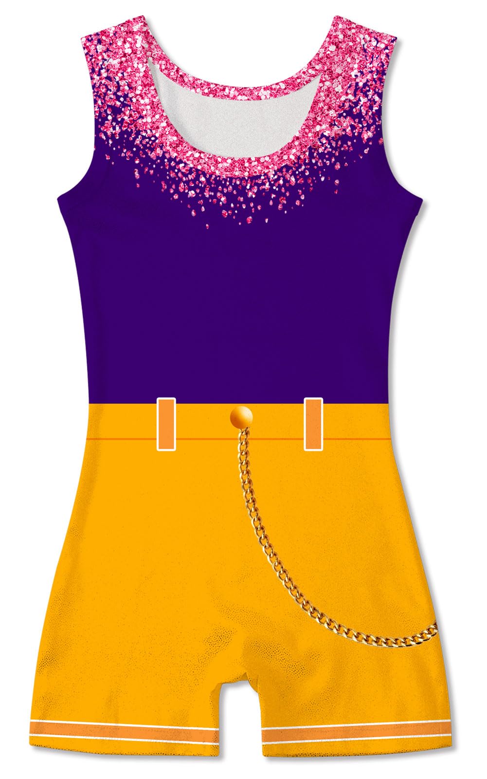 Funnycokid Gymnastics Leotards for Girls Kids Sparkly Ballet Unitard One Piece, Lotus blue, 4-5T