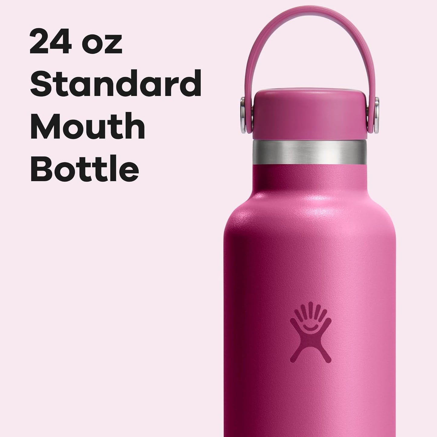 Hydro Flask Water Bottle - Insulated Stainless Steel - Non Spill, Leakproof in 24 Oz White