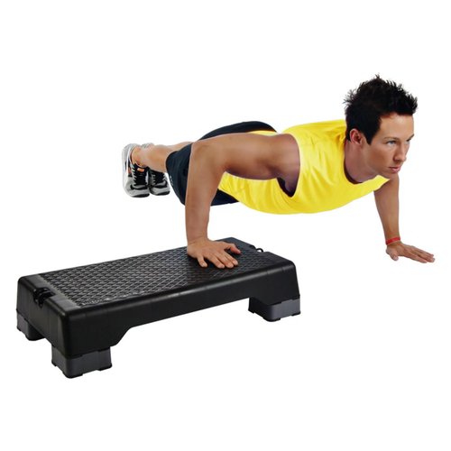 Stamina Aerobic Step with Portable and Lightweight Construction for Fitness, Sports, and Outdoor and Indoor Recreation, Black/Gray