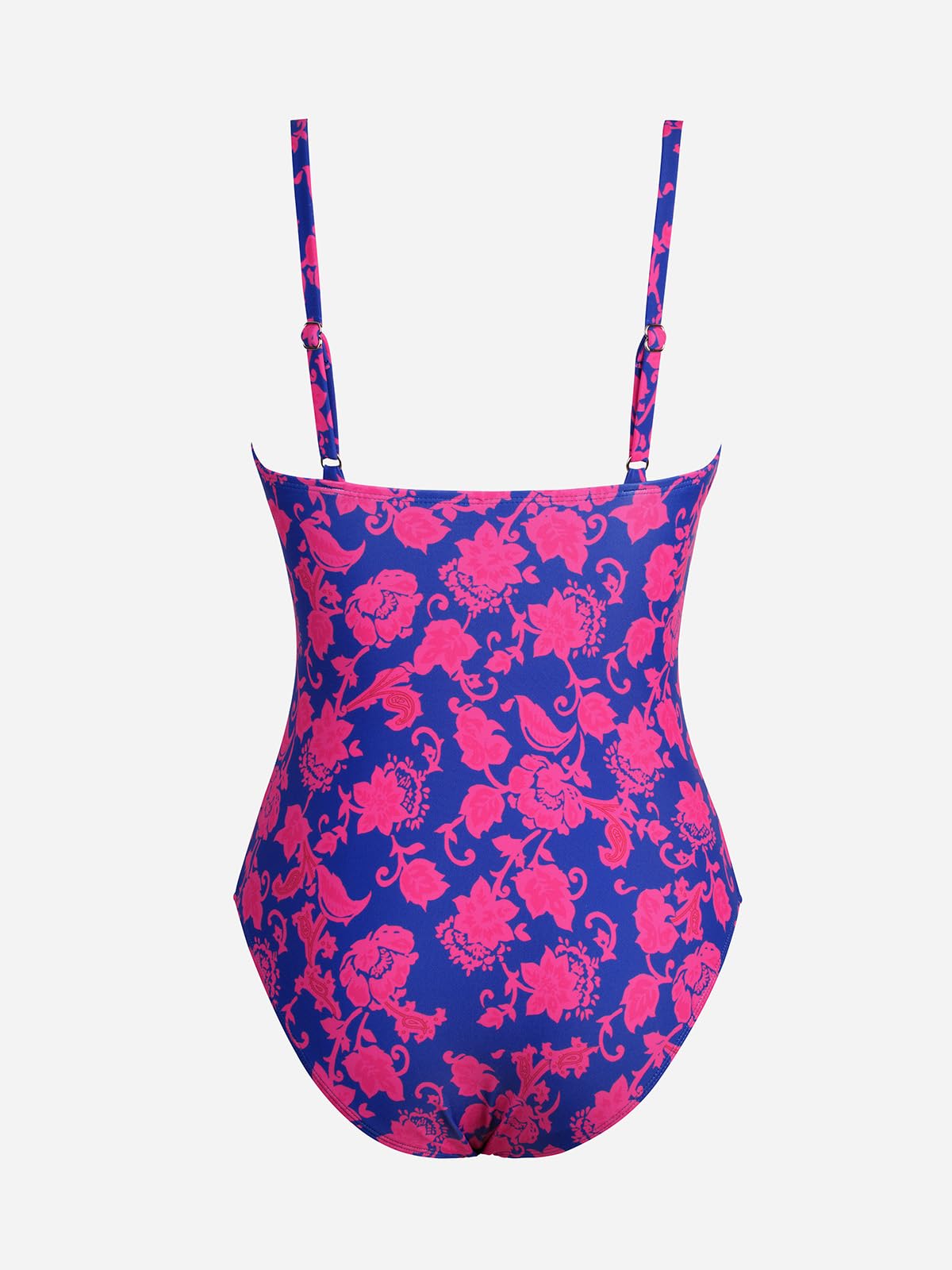 CUPSHE Women's One Piece Swimsuit Tummy Control V Neck Ruched Bathing Suits, XL