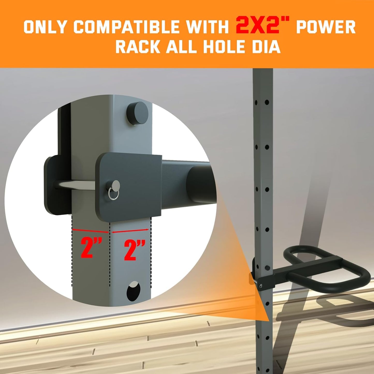 2025 Upgrade Multi Grip Dip Bar Attachment for 2" x 2" Power/Squat Rack – Wide & Narrow Grip Handles, 500 lbs Capacity, Easy Installation for Strength Training (5/8" or 1" Hole)
