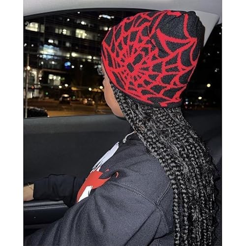 Y2K Knitted Beanies Hat Men Women Graphic Vintage Cap Gothic Warm Knitted Hat Streetwear Trend Beanie