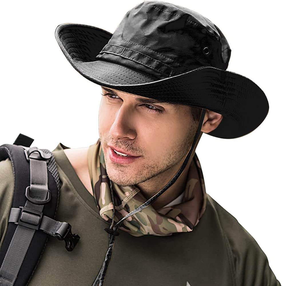 Sun Hats for Men Women Bucket Hat UPF 50+ Boonie Hat Foldable UV Protection Hiking Beach Fishing Summer Safari(1pack-Beige-2)