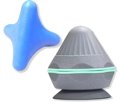 XCZGSW 2pcs Mountable Massage Ball with Suction Cup, Trigger Point Self Massage Therapy Tool, Manual Massager to Relieve Muscle Pain and Tissue in Back, Neck, Arms, Shoulders, Legs
