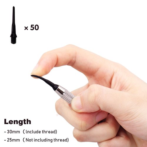 Turnart Darts Plastic Tip - Professional Soft Tip Darts Set for Electronic Dartboard 9 Pcs 18 Grams with 50 Extra Tips 9 Shafts 27 Flights Tool Kit Flight Protectors and Gift Darts Case (Tungsten)